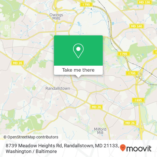 8739 Meadow Heights Rd, Randallstown, MD 21133 map