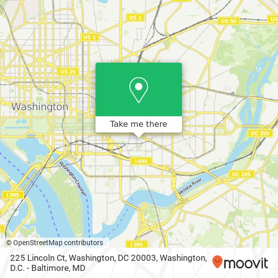 Mapa de 225 Lincoln Ct, Washington, DC 20003