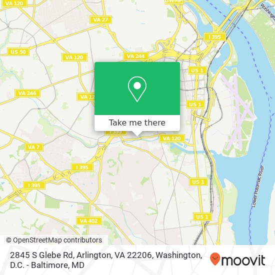 2845 S Glebe Rd, Arlington, VA 22206 map