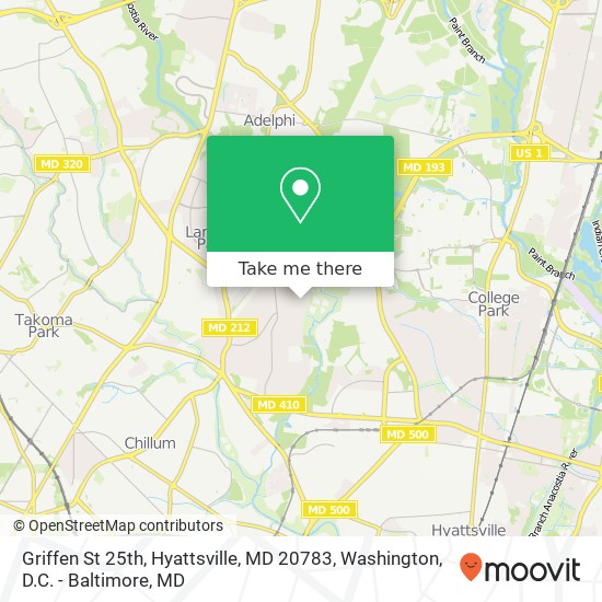 Griffen St 25th, Hyattsville, MD 20783 map