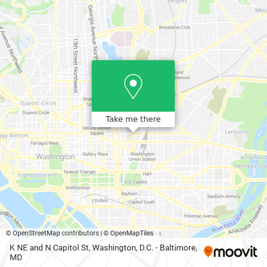 Mapa de K NE and N Capitol St