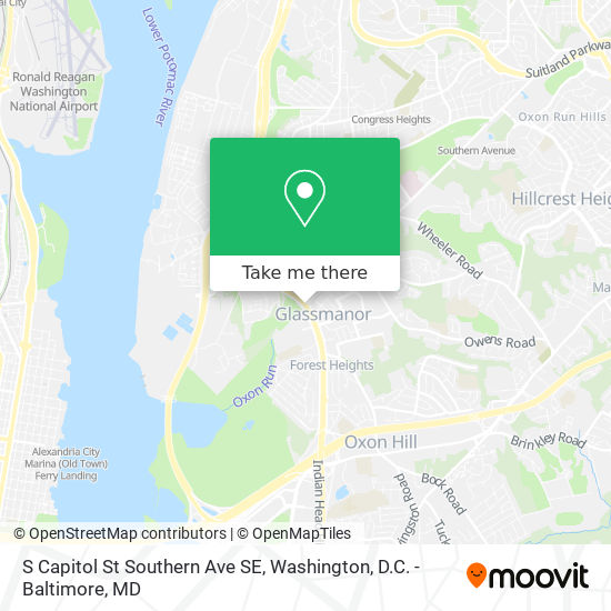 Mapa de S Capitol St Southern Ave SE