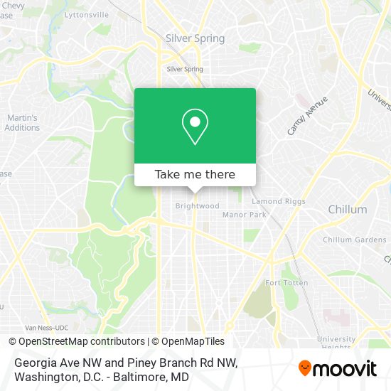 Mapa de Georgia Ave NW and Piney Branch Rd NW