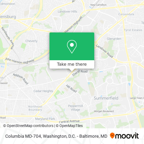 Columbia MD-704 map