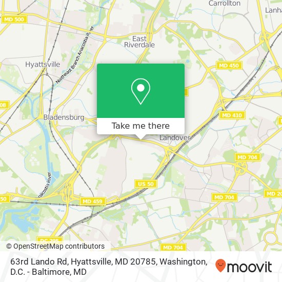 Mapa de 63rd Lando Rd, Hyattsville, MD 20785