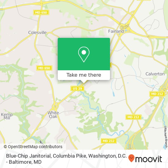 Mapa de Blue-Chip Janitorial, Columbia Pike