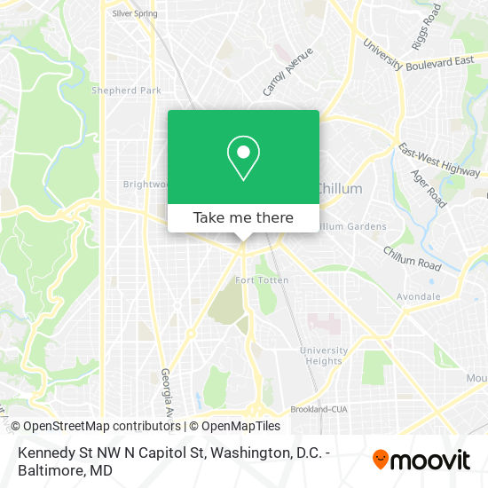Kennedy St NW N Capitol St map