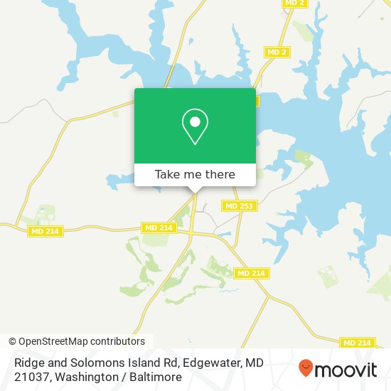 Mapa de Ridge and Solomons Island Rd, Edgewater, MD 21037