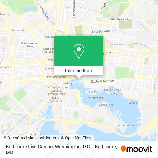 Mapa de Baltimore Live Casino
