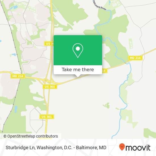 Mapa de Sturbridge Ln, Bowie (S BOWIE), MD 20716