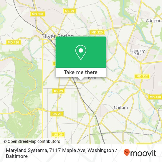 Maryland Systema, 7117 Maple Ave map