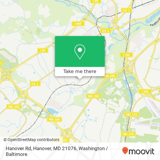 Mapa de Hanover Rd, Hanover, MD 21076