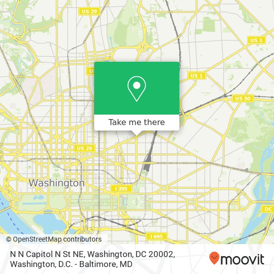 N N Capitol N St NE, Washington, DC 20002 map