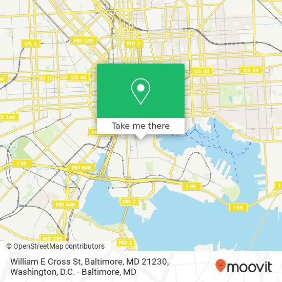 Mapa de William E Cross St, Baltimore, MD 21230