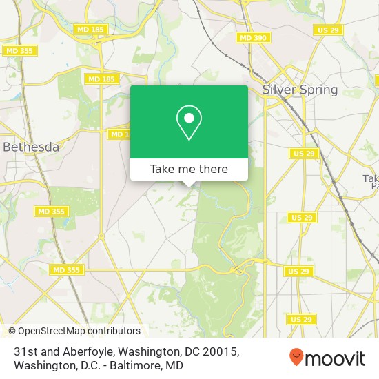 Mapa de 31st and Aberfoyle, Washington, DC 20015