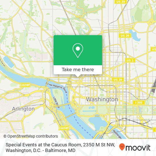 Special Events at the Caucus Room, 2350 M St NW map