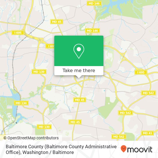 Mapa de Baltimore County (Baltimore County Administrative Office)