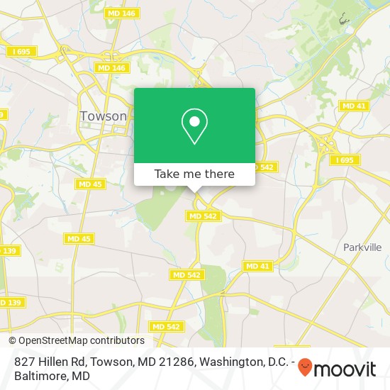 827 Hillen Rd, Towson, MD 21286 map