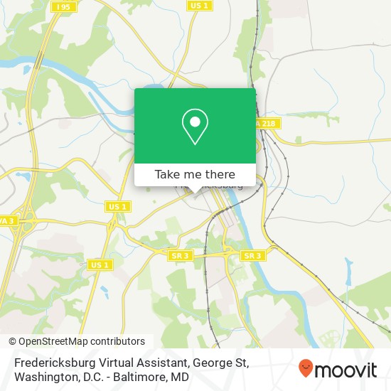 Fredericksburg Virtual Assistant, George St map