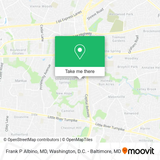Frank P Albino, MD map