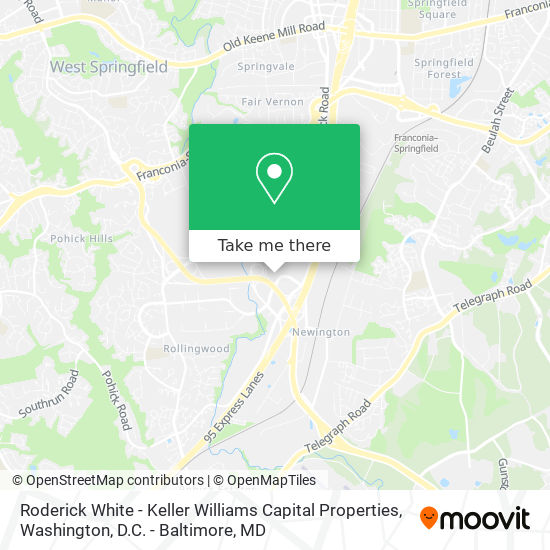 Roderick White - Keller Williams Capital Properties map