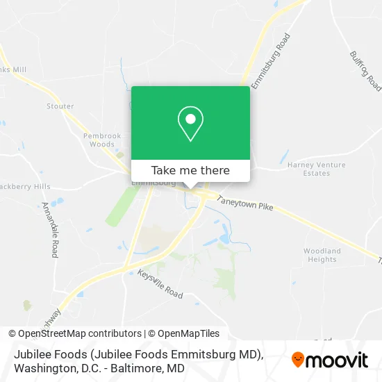 Mapa de Jubilee Foods (Jubilee Foods Emmitsburg MD)