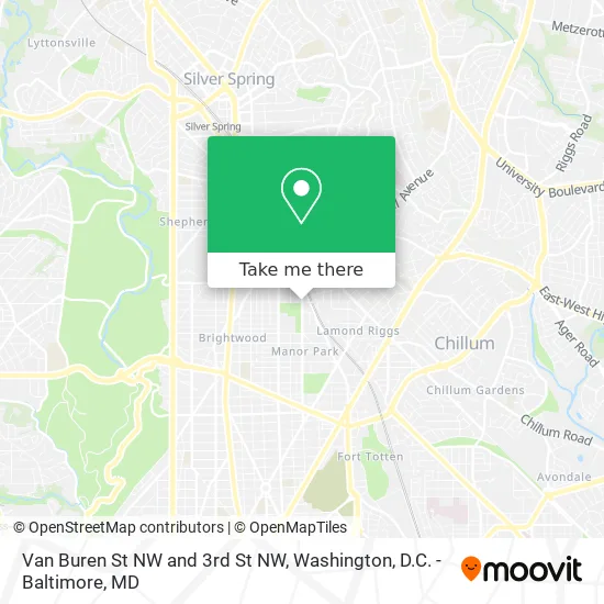 Van Buren St NW and 3rd St NW map