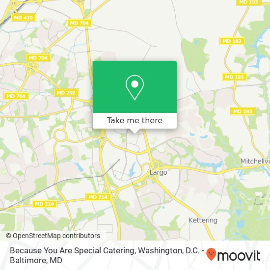 Because You Are Special Catering map