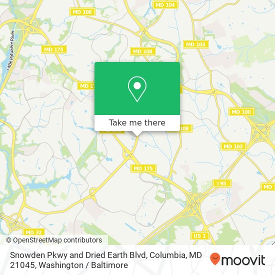 Snowden Pkwy and Dried Earth Blvd, Columbia, MD 21045 map