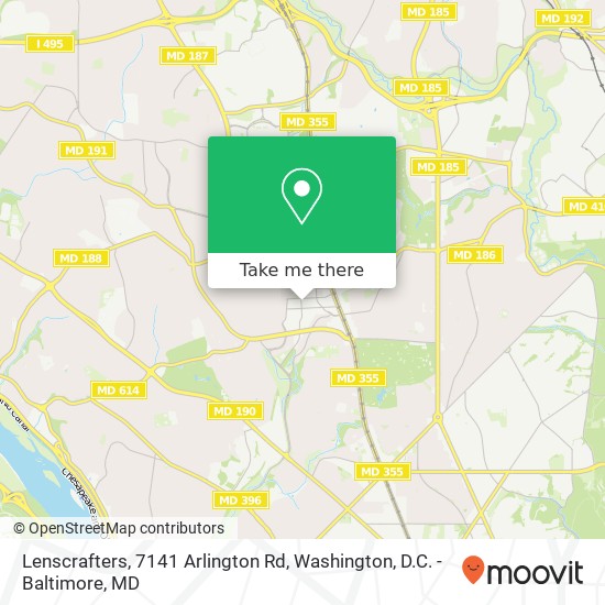 Lenscrafters, 7141 Arlington Rd map
