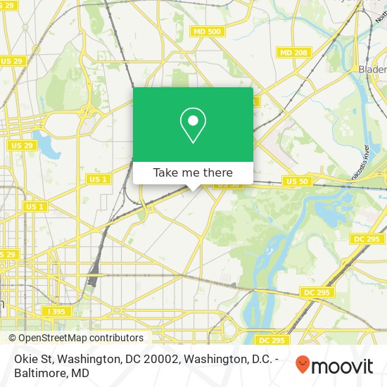 Okie St, Washington, DC 20002 map