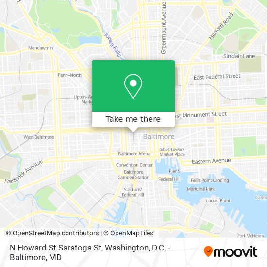 Mapa de N Howard St Saratoga St