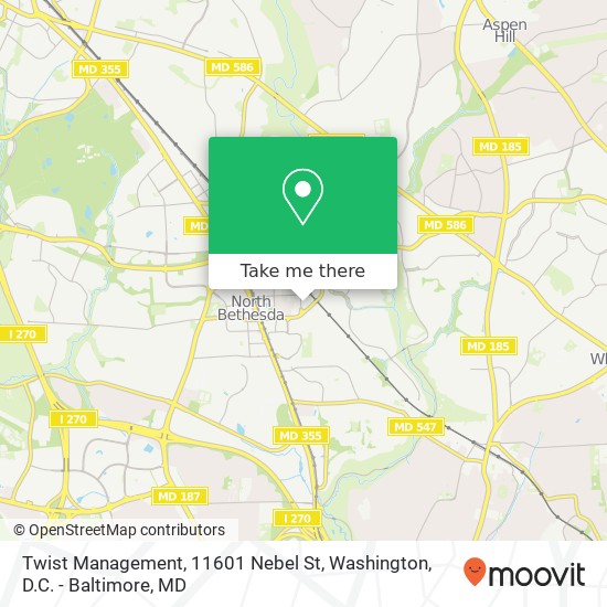 Mapa de Twist Management, 11601 Nebel St