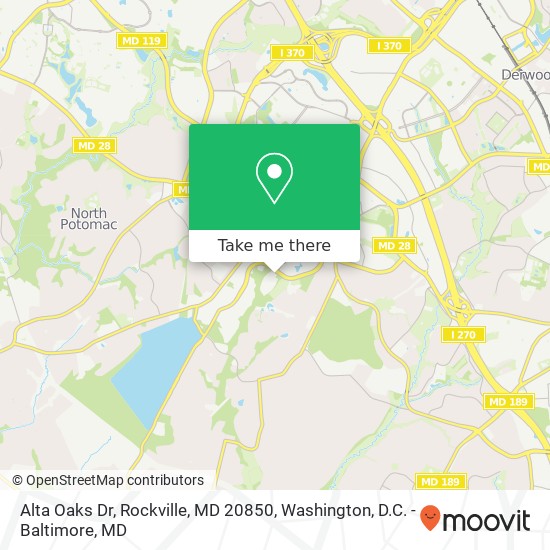 Alta Oaks Dr, Rockville, MD 20850 map