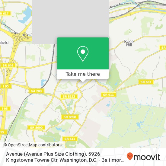 Avenue (Avenue Plus Size Clothing), 5926 Kingstowne Towne Ctr map