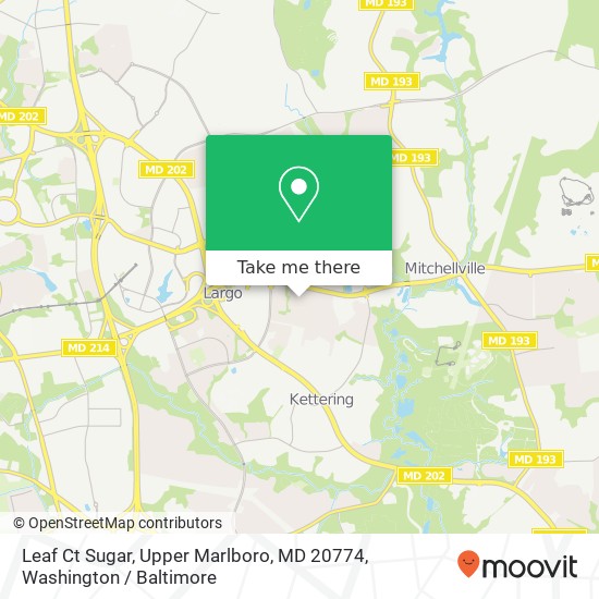 Leaf Ct Sugar, Upper Marlboro, MD 20774 map