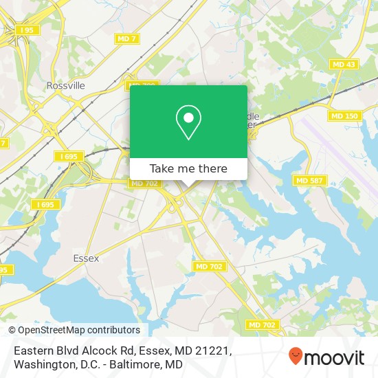 Eastern Blvd Alcock Rd, Essex, MD 21221 map