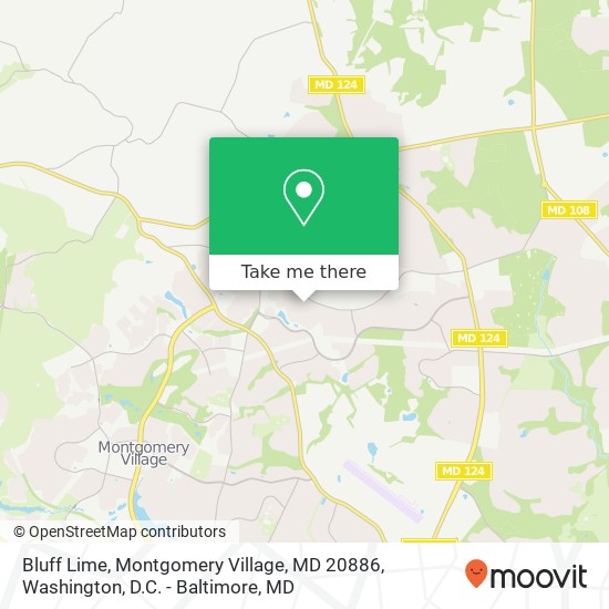 Mapa de Bluff Lime, Montgomery Village, MD 20886