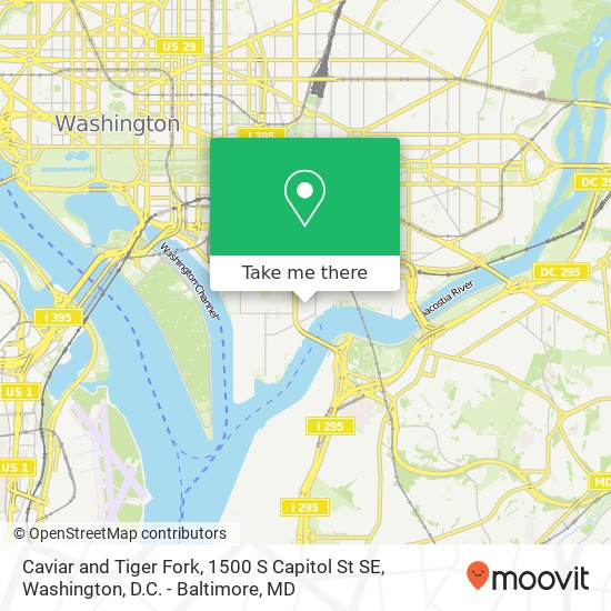 Mapa de Caviar and Tiger Fork, 1500 S Capitol St SE