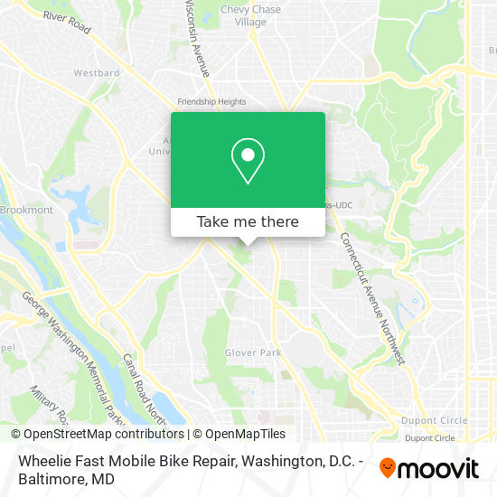 Mapa de Wheelie Fast Mobile Bike Repair