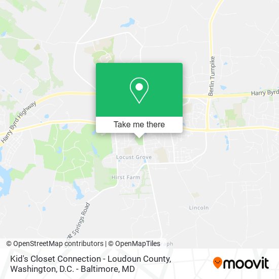 Kid's Closet Connection - Loudoun County map