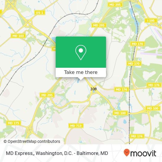 MD Express, map