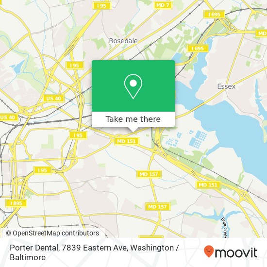 Porter Dental, 7839 Eastern Ave map