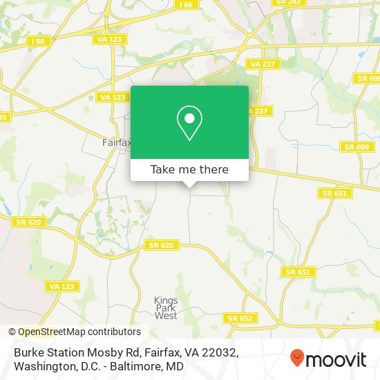 Burke Station Mosby Rd, Fairfax, VA 22032 map