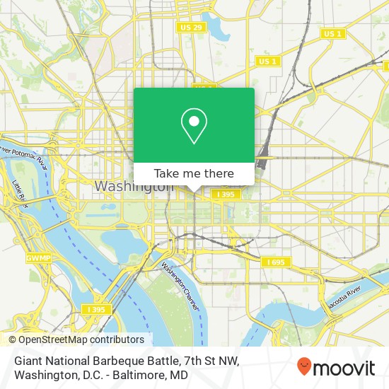Giant National Barbeque Battle, 7th St NW map