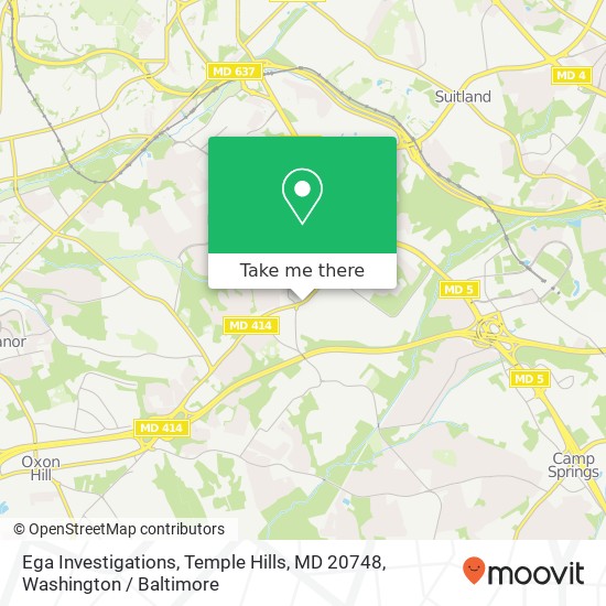 Ega Investigations, Temple Hills, MD 20748 map