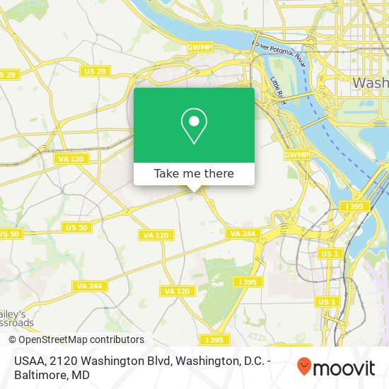 USAA, 2120 Washington Blvd map