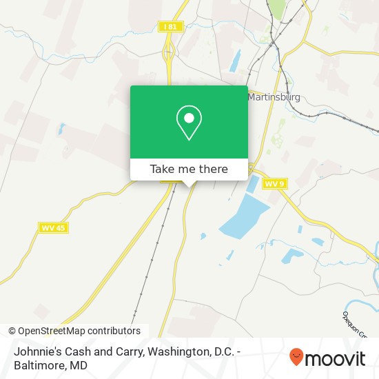 Johnnie's Cash and Carry map