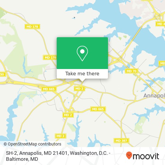 Mapa de SH-2, Annapolis, MD 21401
