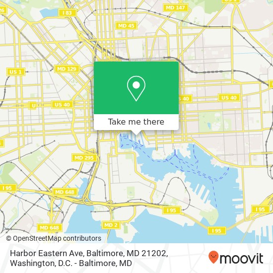 Harbor Eastern Ave, Baltimore, MD 21202 map